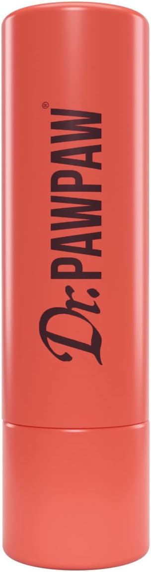 Red Dr.PawPaw watermelon balm tube with vertical brand lettering