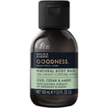 Natural body wash bottle, black with Baylis & Harding Goodness label