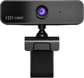 Black webcam front with centered lens and adjustable base clip mount