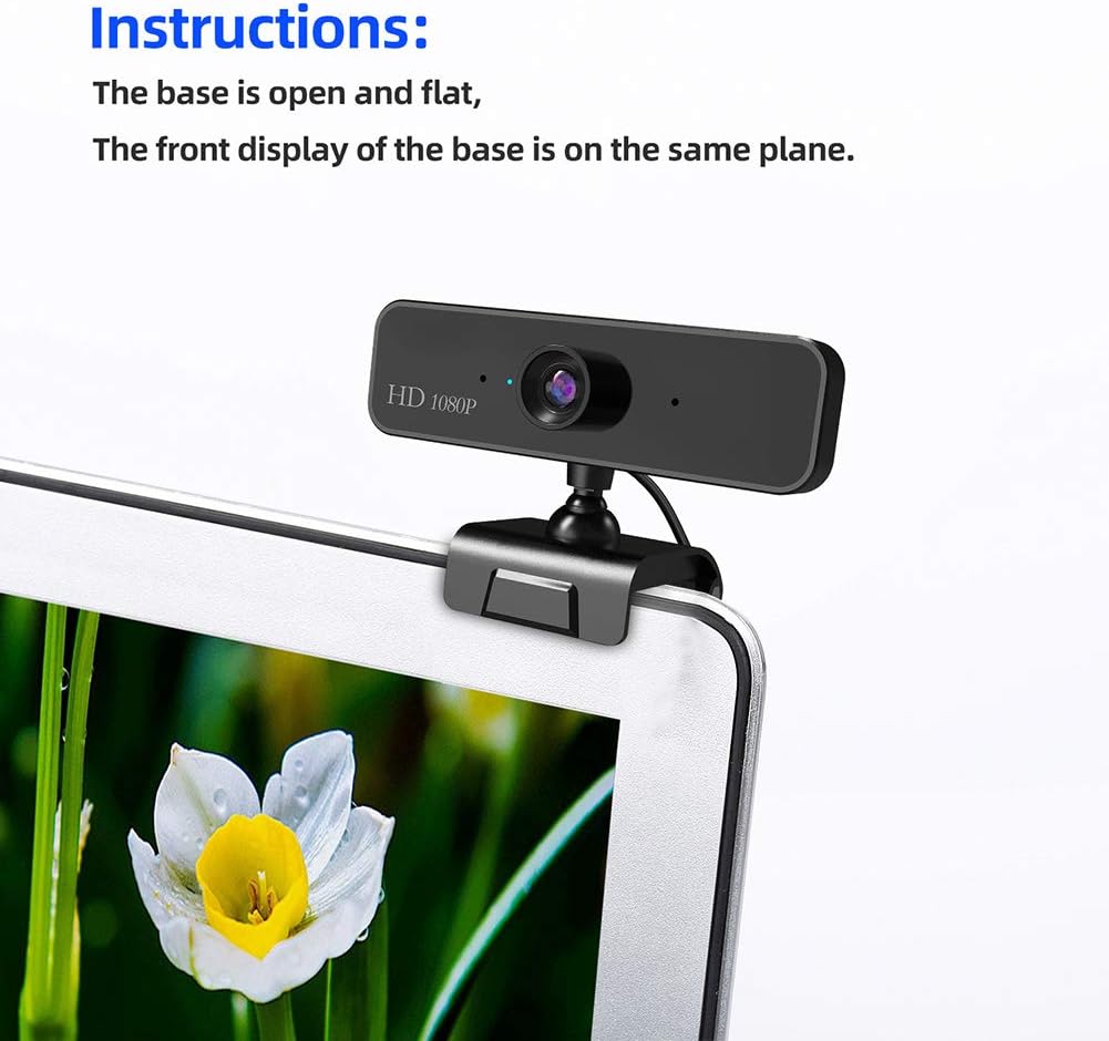 Black webcam with clip mount attached to the edge of a laptop screen