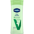 Vaseline Aloe Soothe body lotion in green squeeze bottle with flip-top cap