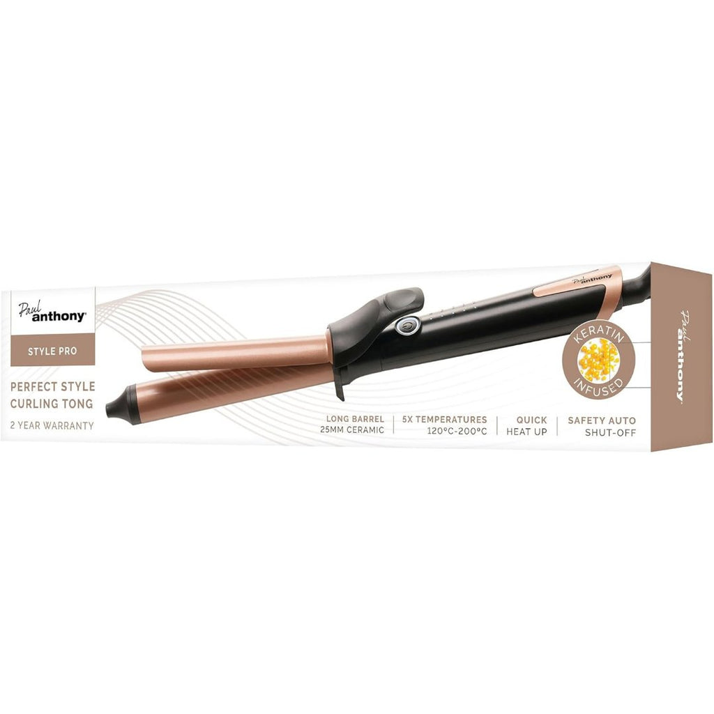 Paul Anthony StylePro curling tong retail box in copper and black