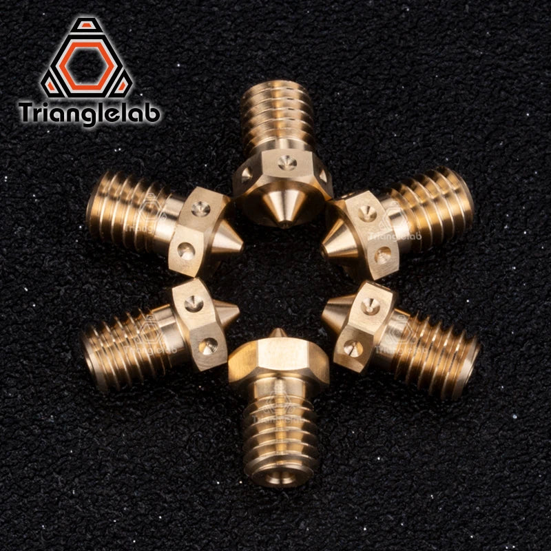 Brass V6 nozzle set with multiple threaded outlets