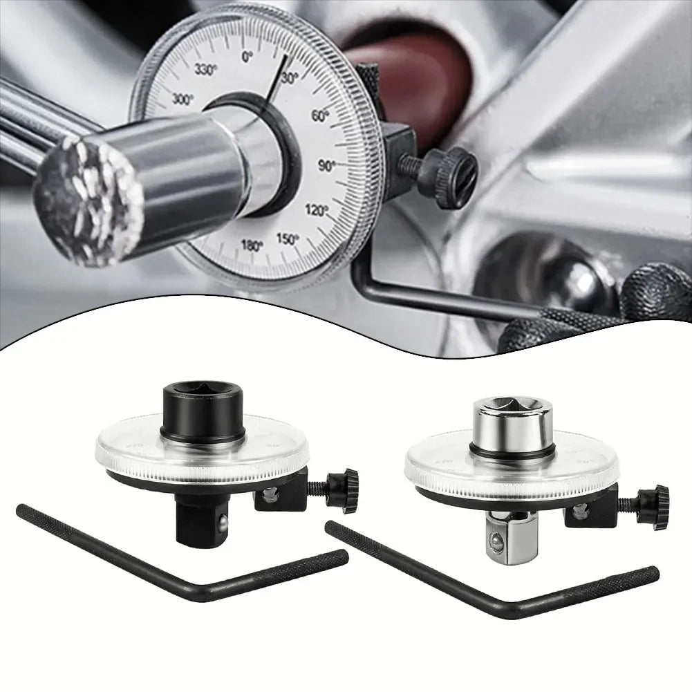 Torque angle dial measurement near wheel with black side control knob