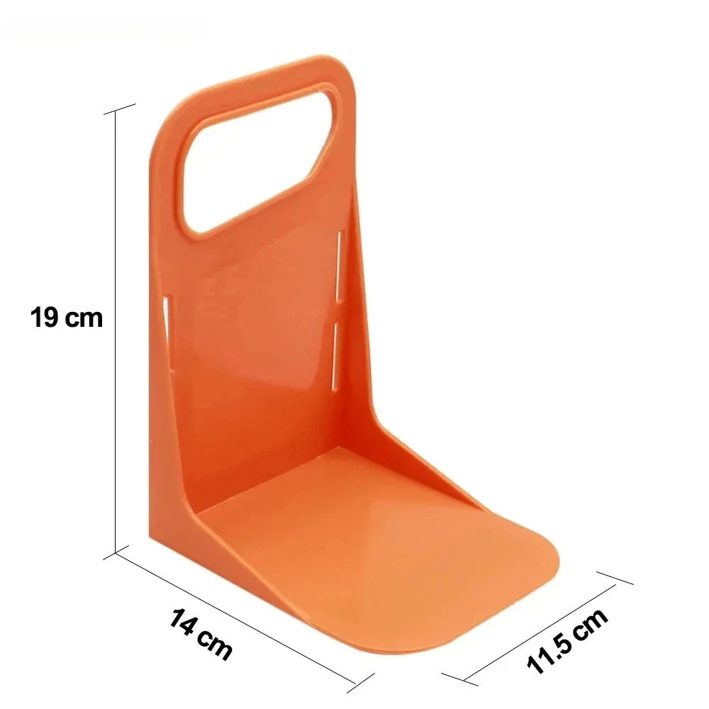 Orange car trunk organizer stand, side view with 19 x 14 x 11.5 cm measurements