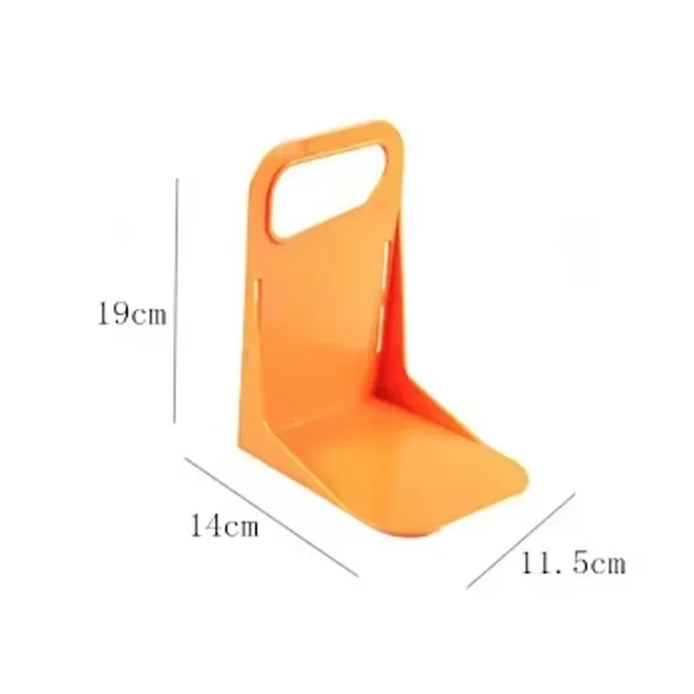 Orange car trunk organizer stand with handle cutout, sized 19x14cm