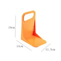 Orange car trunk organizer stand with handle cutout, sized 19x14cm