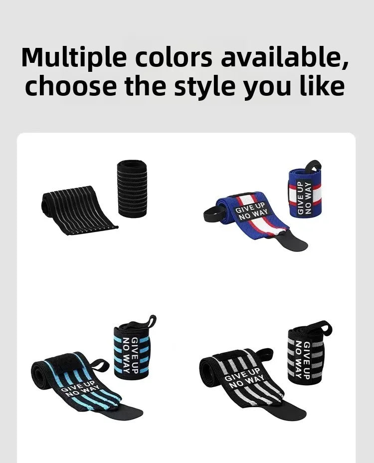 Multiple-color wrist wrap set with adjustable hook-and-loop strap closures