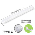 Rechargeable LED night light bar with Type-C port, 50cm 36-LED size shown