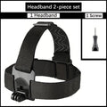 Headband 2-piece set with black fabric headband and camera mounting screw