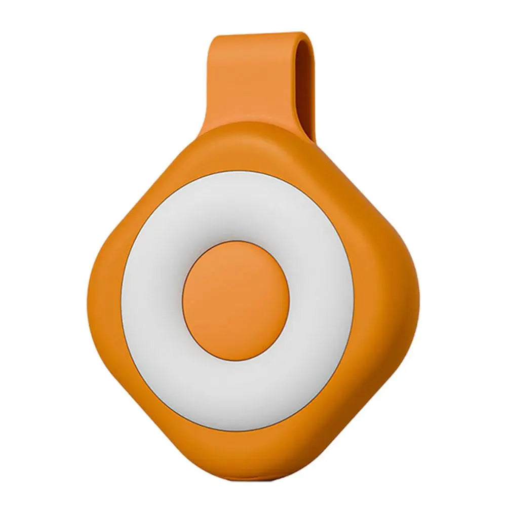Orange mini magnetic LED phone light with white ring and orange center