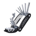 Compact bike multi-tool with fold-out hex bits and wrench heads
