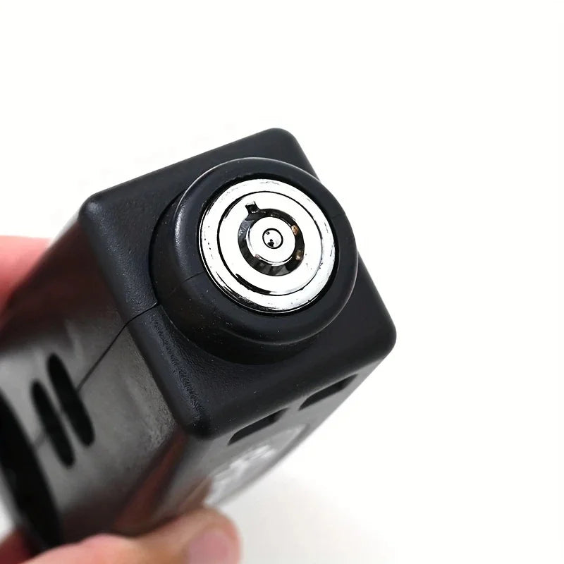 Black lock cylinder on handlebar grip anti-theft lock