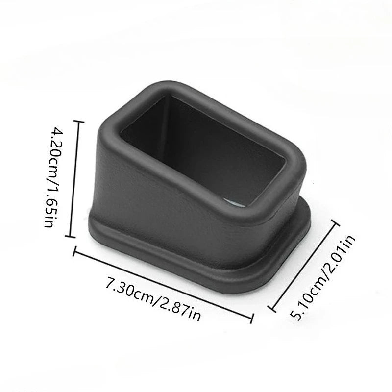 Black seat belt buckle protective cover, standalone silicone holder