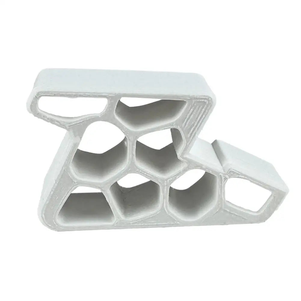 White door stop wedge with track lock and anti-slip honeycomb grip design