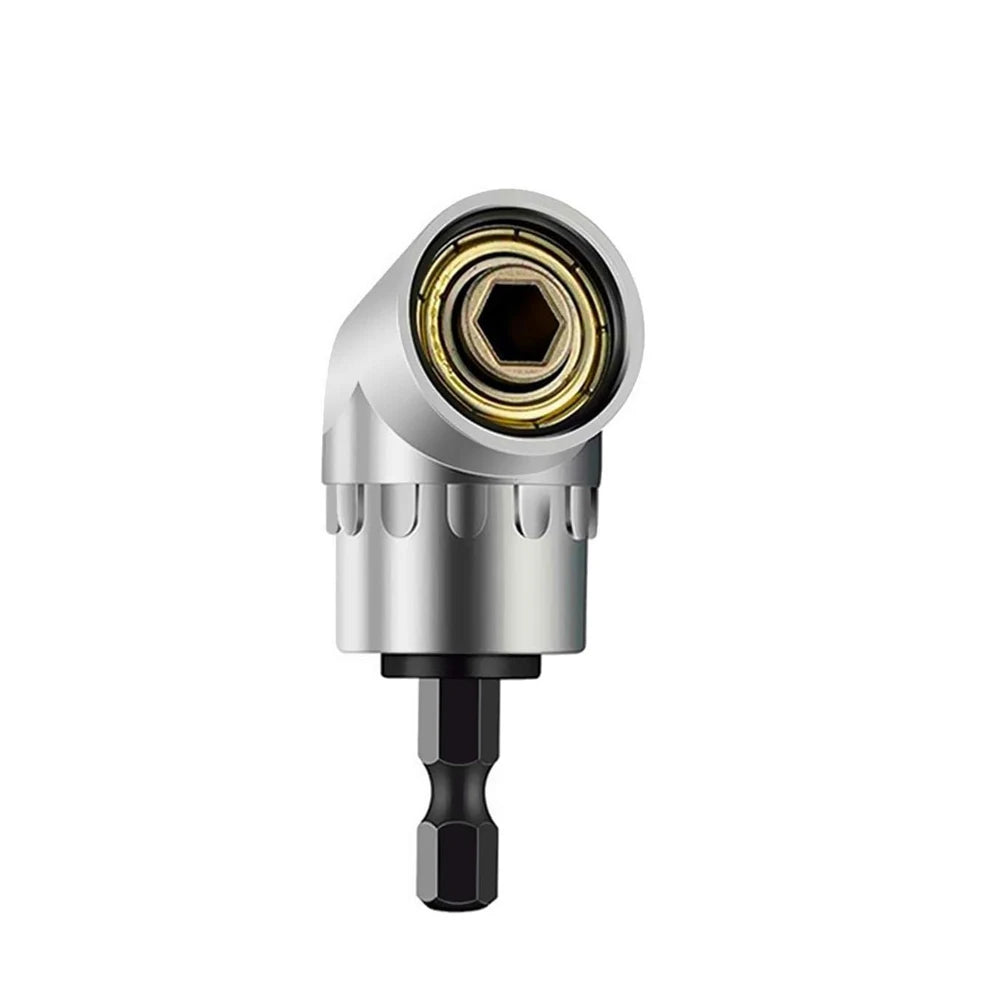 105-degree angle socket adapter with silver head and square drive opening