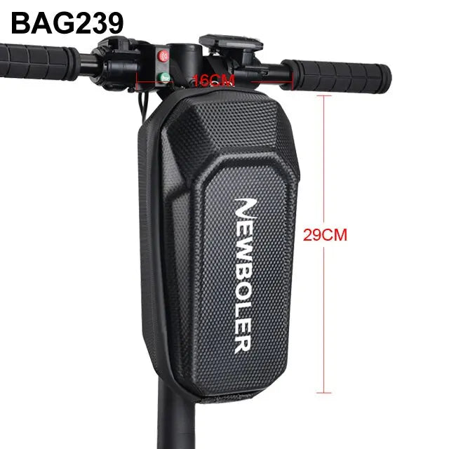 NEWBOLER front scooter bag BAG239, textured dark black, height 29 cm