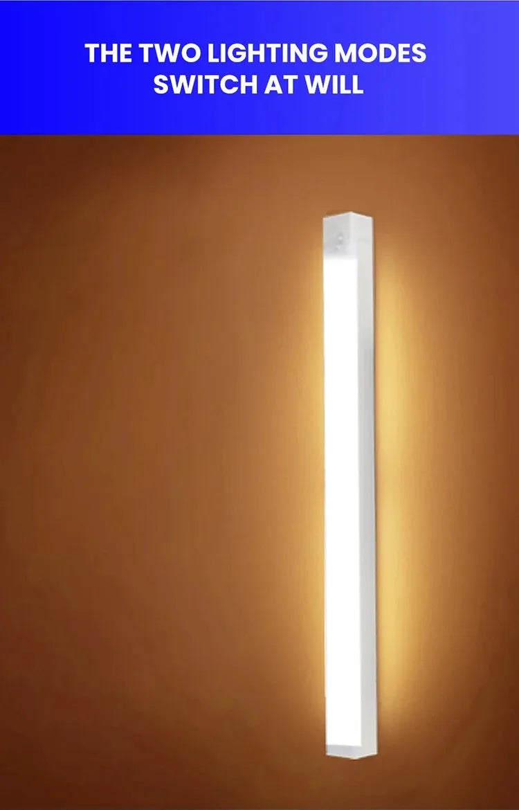 Slim white LED night light bar with bright illumination