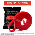 Red resistance loop band with carry pouch, heavy-duty 35 lb (16 kg)