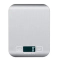Stainless digital kitchen scale front with dark LED display showing 0 and ON/OFF and UNIT buttons