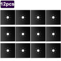 Black stove protector pads set, 12pcs reusable burner liners with star icon