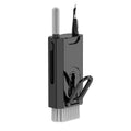 Black handheld cleaning kit stand with tall brush and cleaning pen