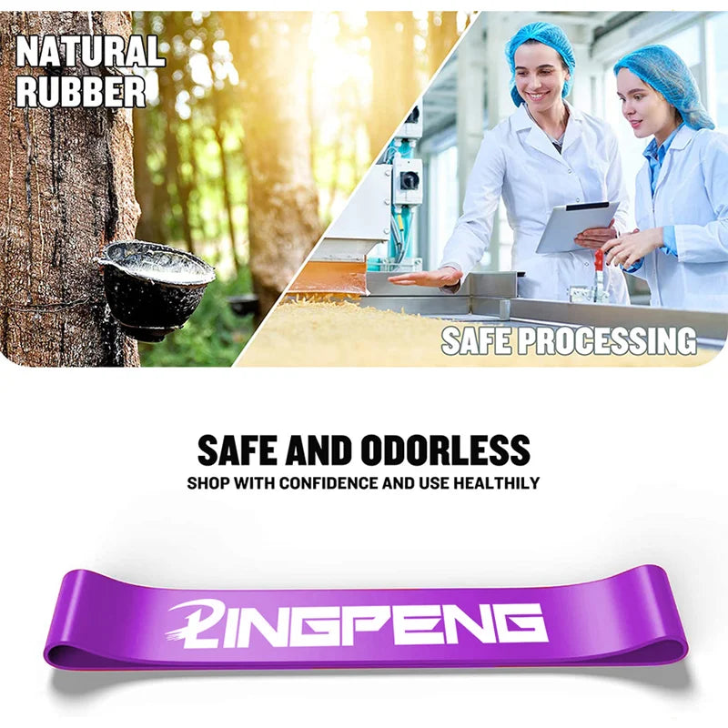 Purple resistance loop band with INGpeng logo print