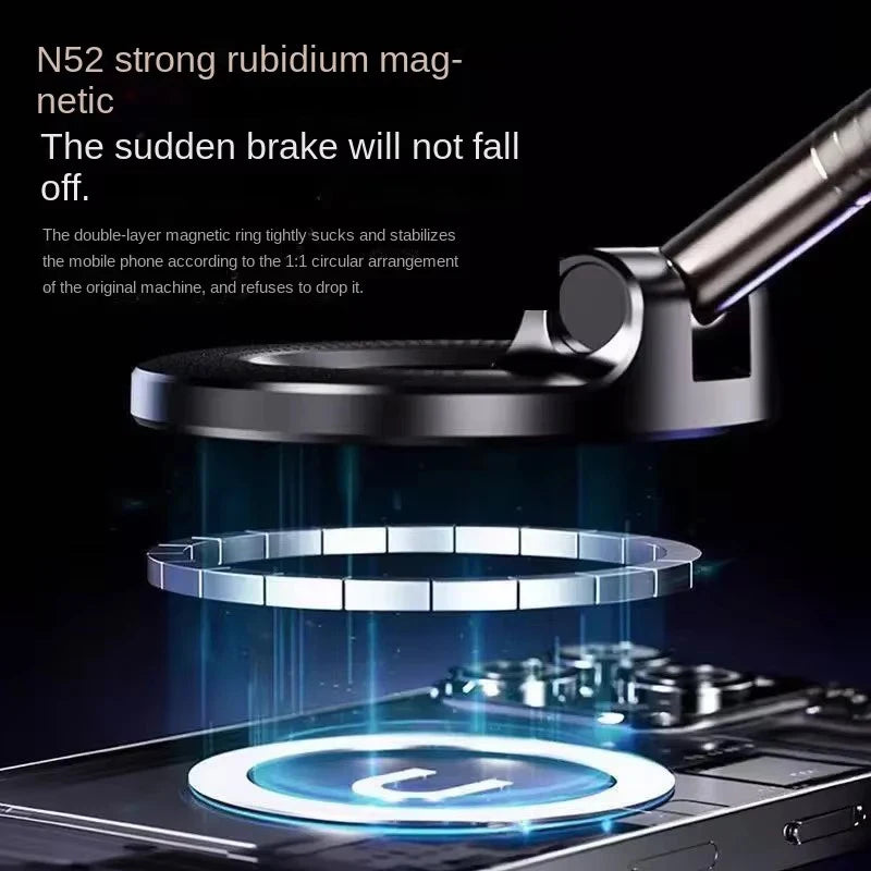 Magnetic phone holder base with large ring magnet for secure attachment