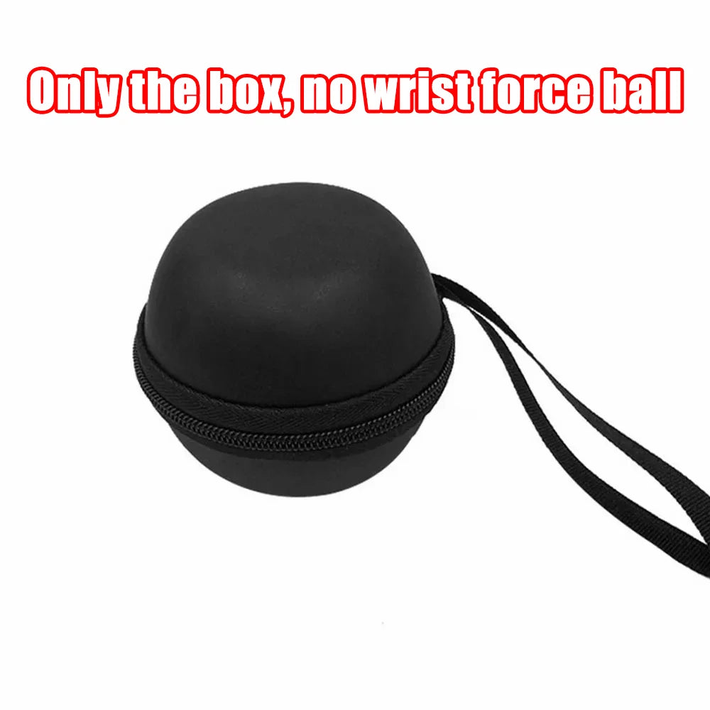Protective carry case with wrist strap for gyro wrist force ball