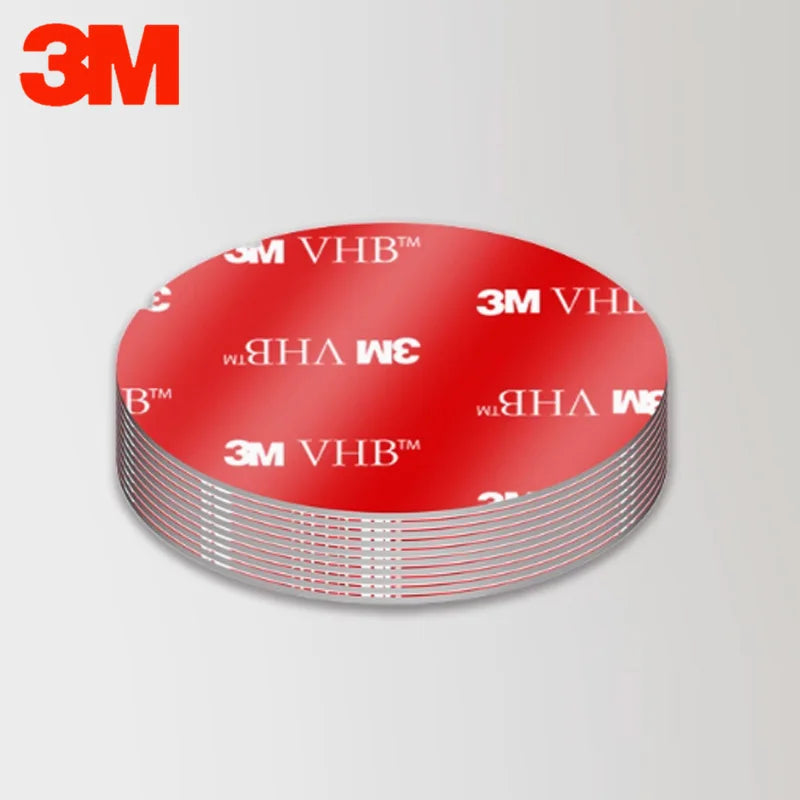 3M VHB round double-sided tape pads roll, red foam adhesive