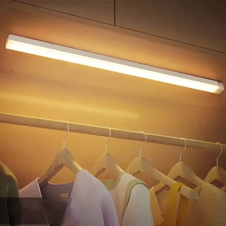 Long white LED strip light bar for wardrobe and cabinet illumination