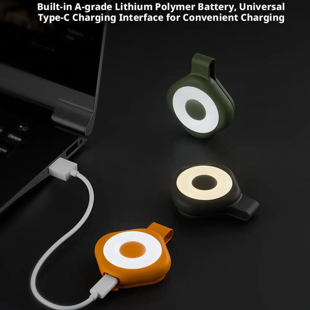 Mini magnetic LED phone lights with illuminated rings and charging cable