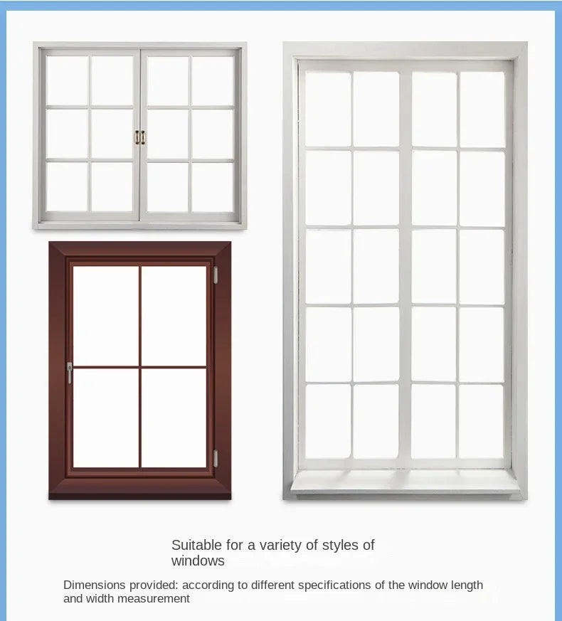DIY mosquito screen mesh panels for window openings, white mesh view