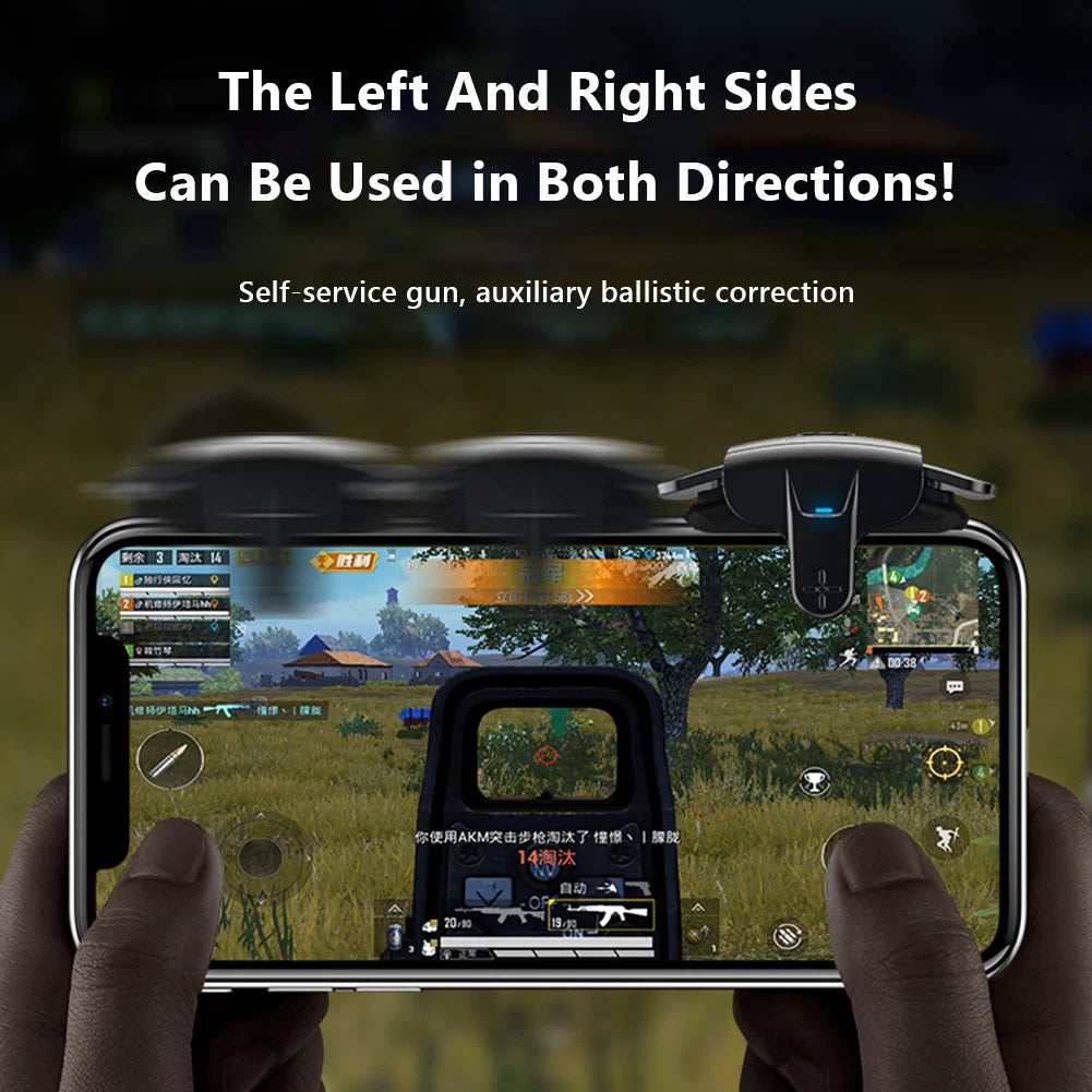 Smartphone gamepad holder with top clamp and side grips