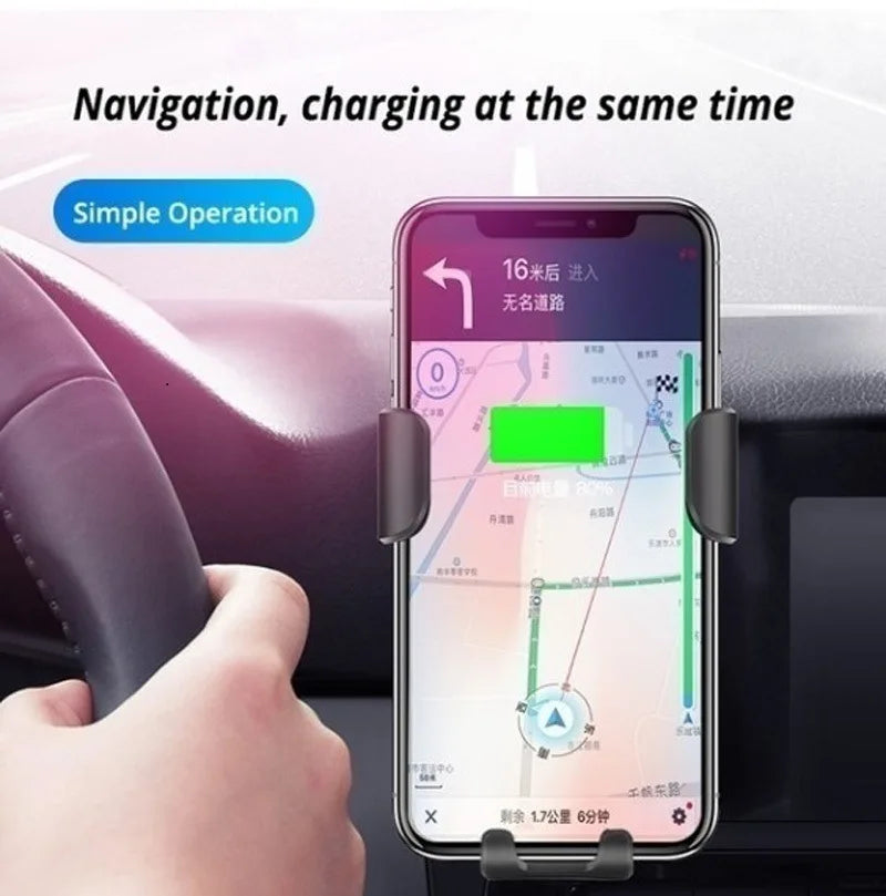 Car dashboard phone holder with two vent clamps and textured grip back
