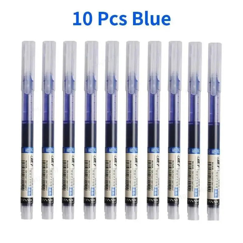 10-pack 0.5mm needle-tip gel pens in blue