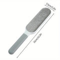 Gray and white lint brush with textured head, size labeled on white background
