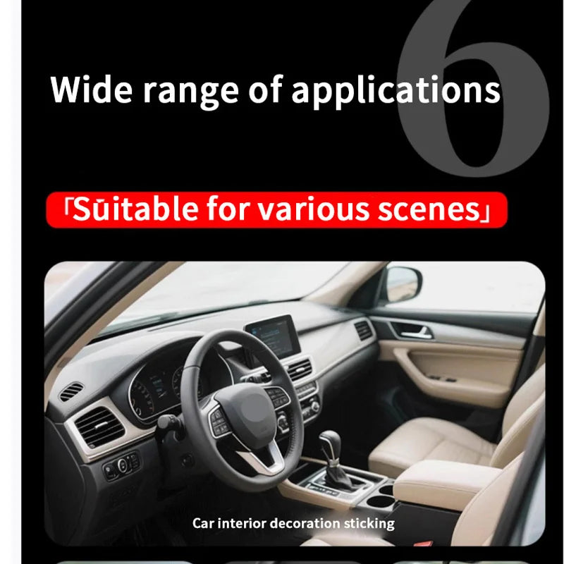 VHB double-sided tape wide applications graphic for car interior sticking