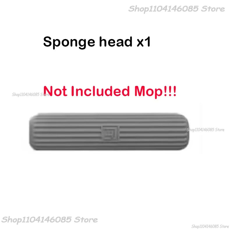 Gray sponge mop head replacement, ribbed rectangular pad