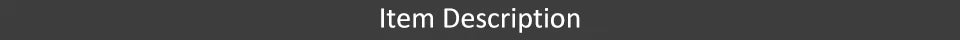 Item Description text header on product page