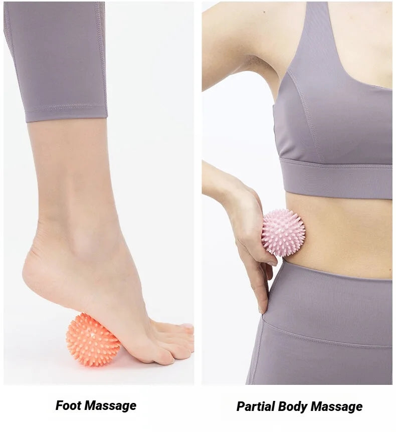 Orange spiky massage ball for foot massage and partial body massage