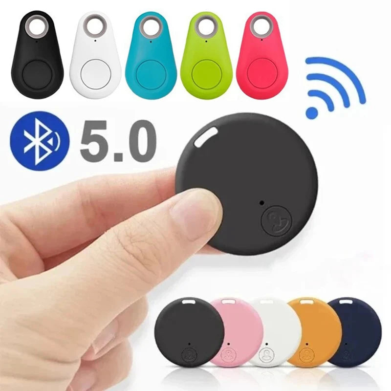 Assorted color Bluetooth anti-lost tracker key fobs with Bluetooth signal icon
