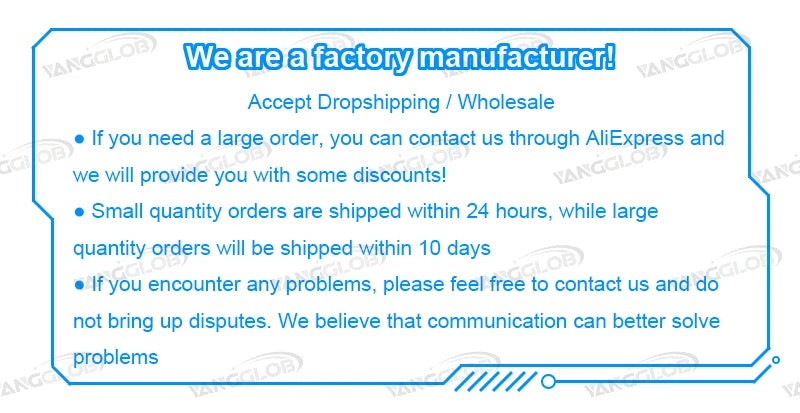 Phone holder seller information card with factory and dropshipping details