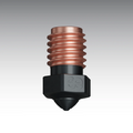 Silicon carbide 3D printer nozzle with copper threaded heater and black heatblock