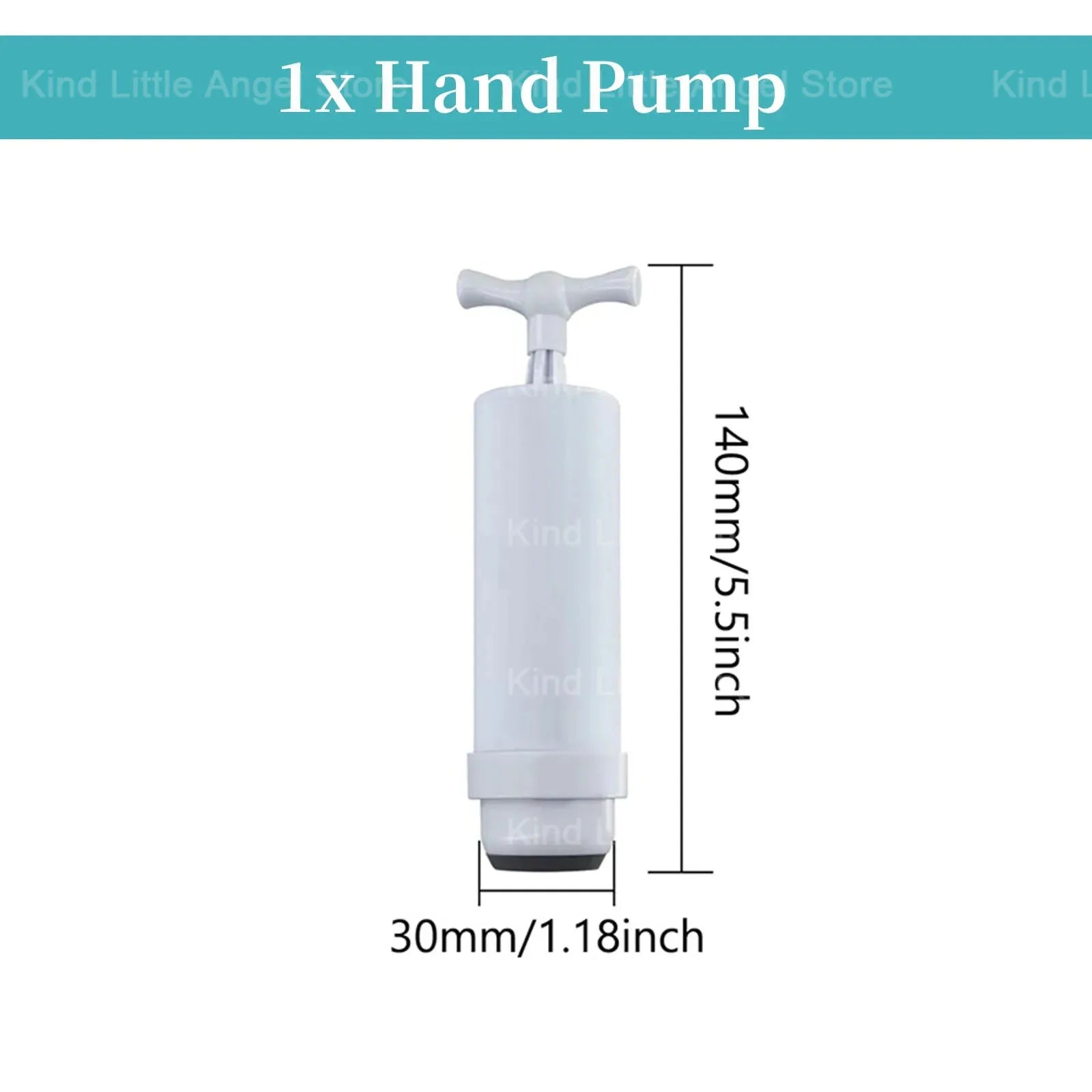 Manual hand vacuum pump for filament storage bags, white, 140mm/5.5 inch