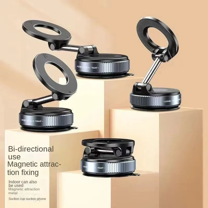Three magnetic phone holder units with adjustable arms and circular magnet rings