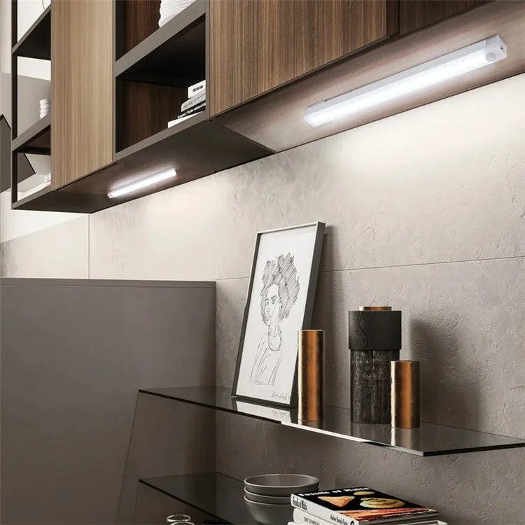 Under-cabinet LED light bar with bright strip illumination