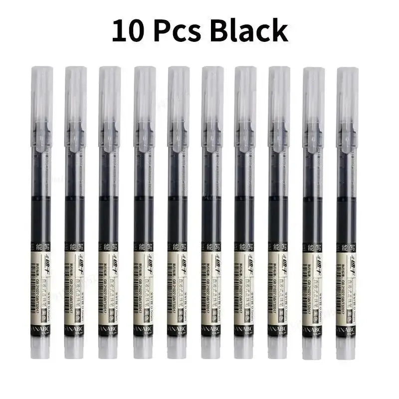 10-pack 0.5mm needle-tip gel pens in black