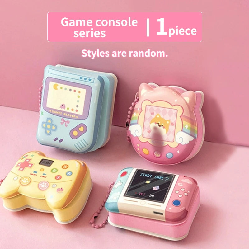 Game console series mini memo pads with handheld console and controller shapes