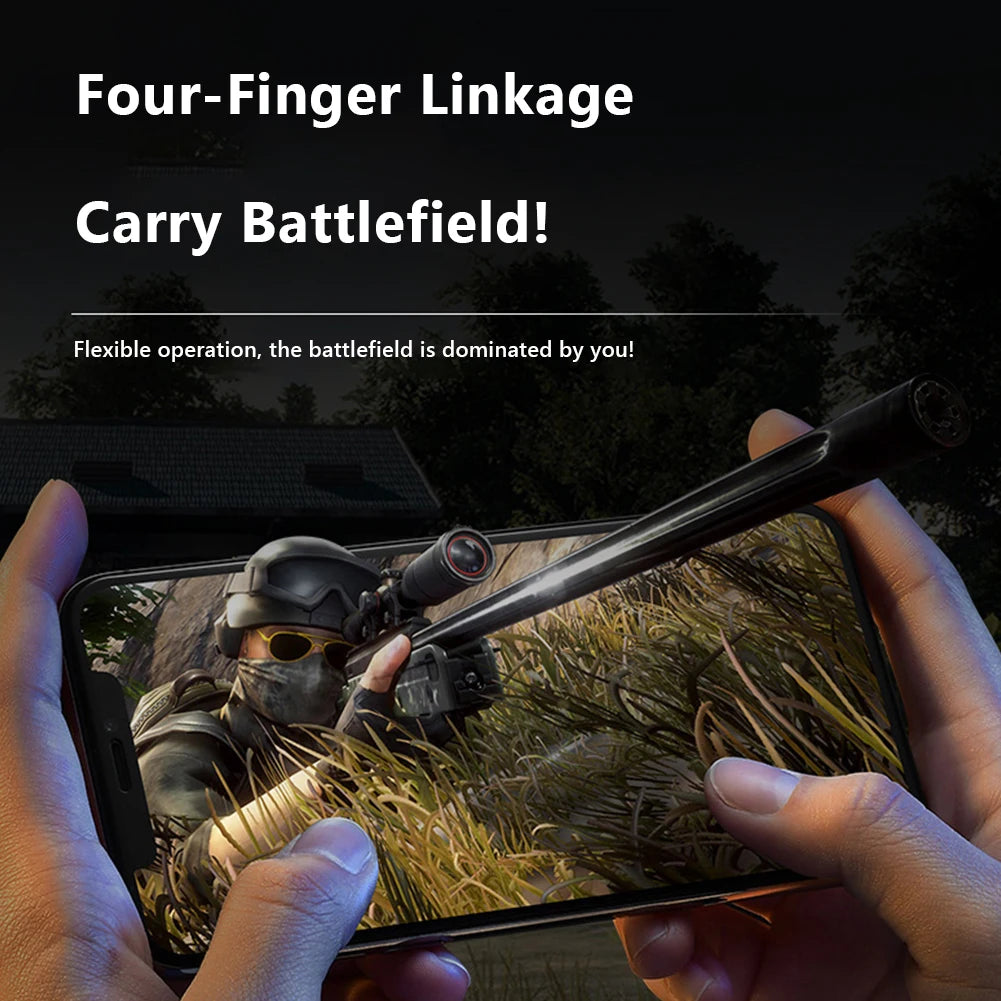 Smartphone gaming controller clip with dual handles held in hands